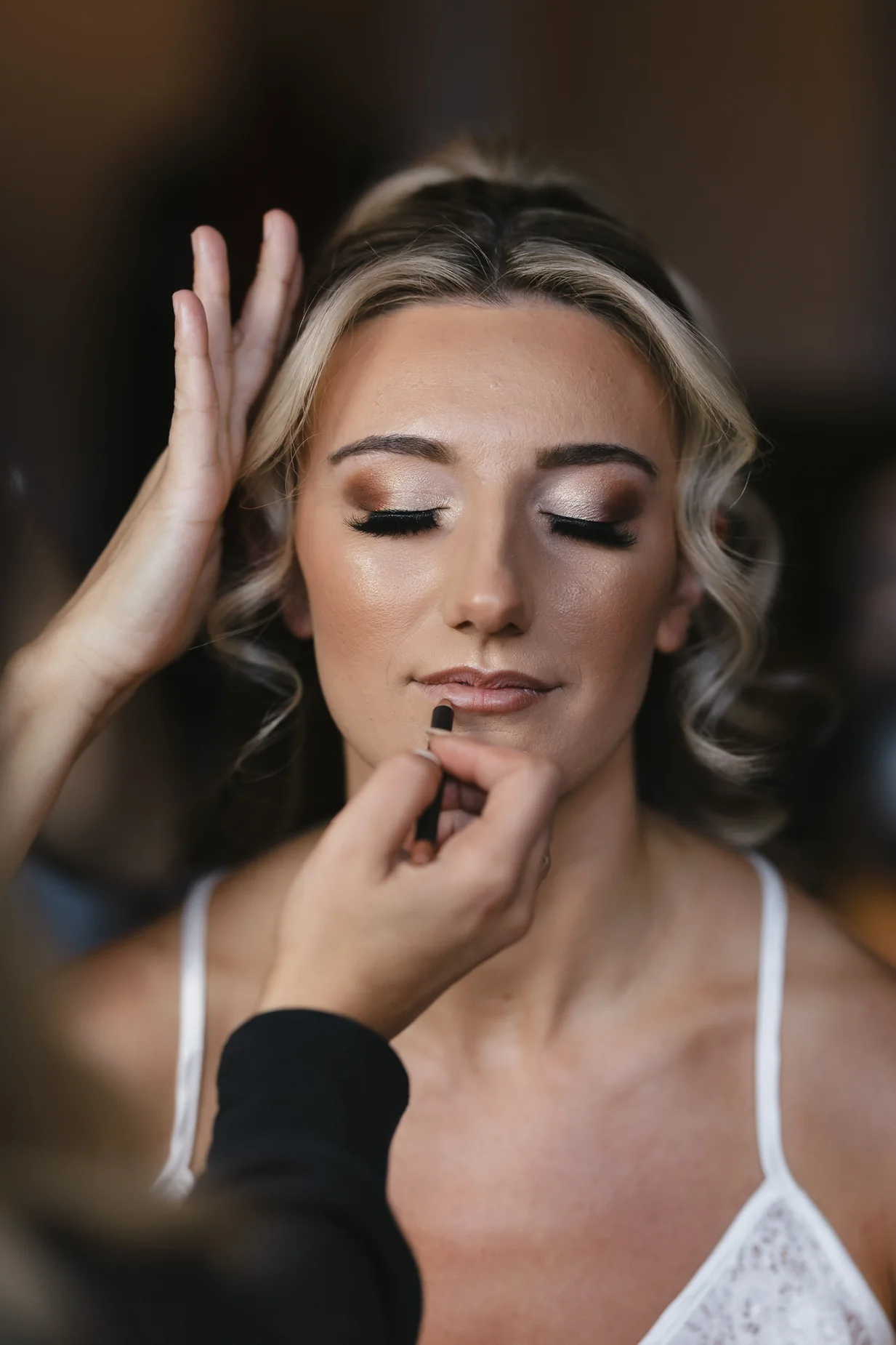 Bridal makeup artistry by the Entyre beauty team