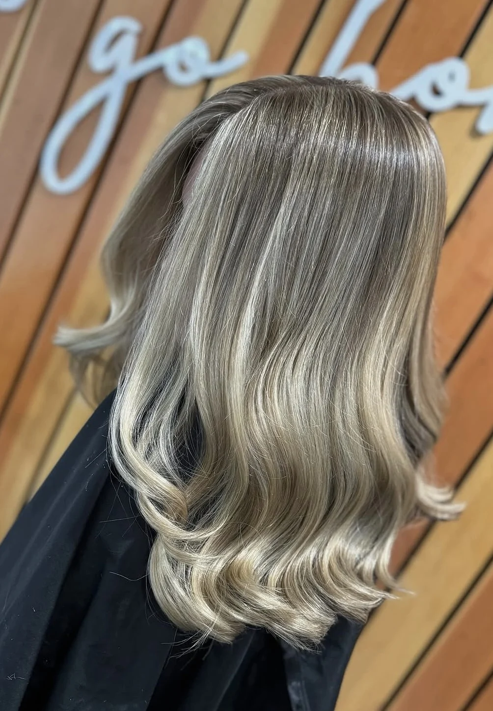 Cool-toned blonde highlights and soft, dimensional color