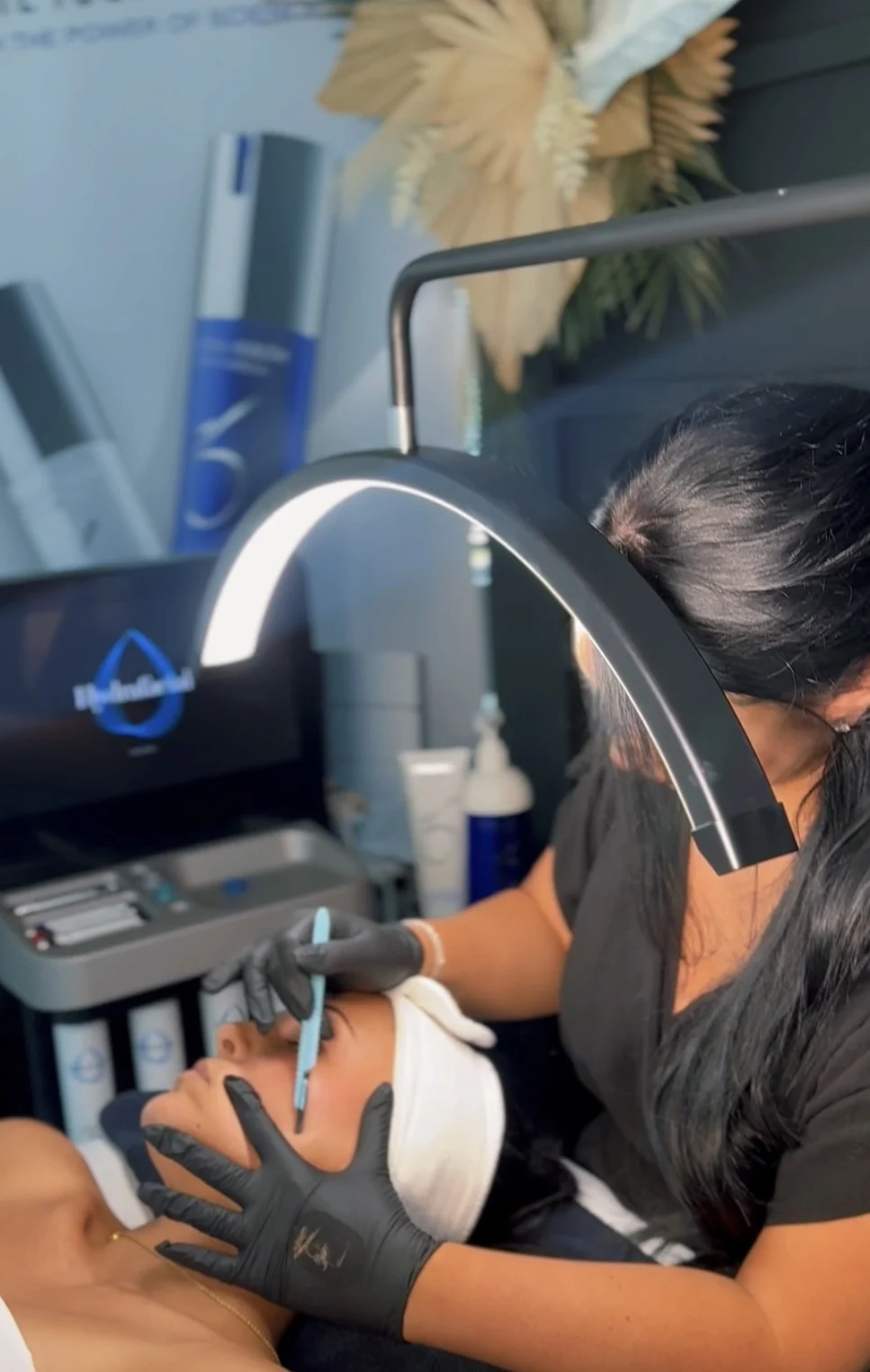 Facial treatment underway at Entyre
